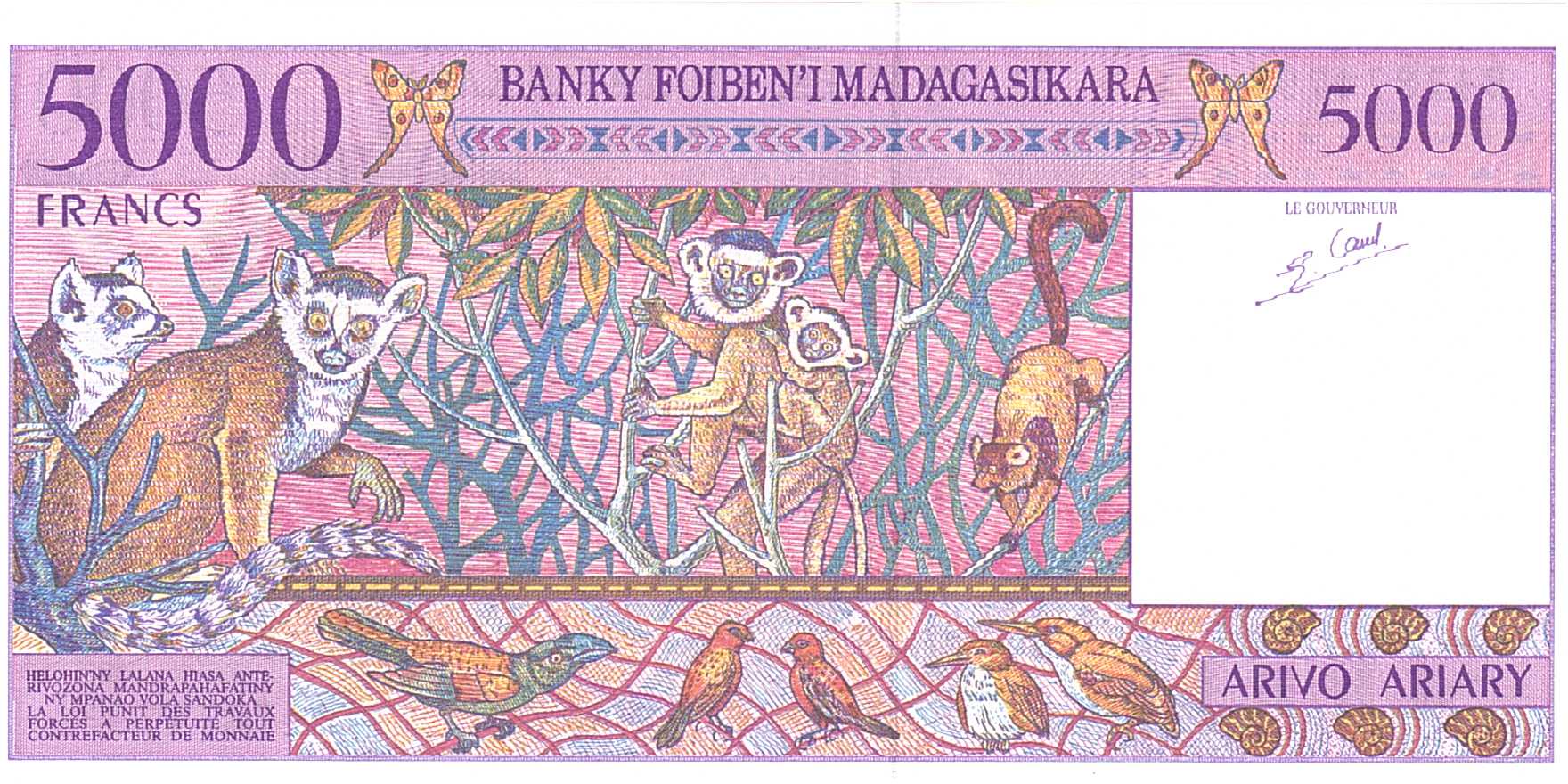 Madagascar 5000 1994 UNC P-78/b